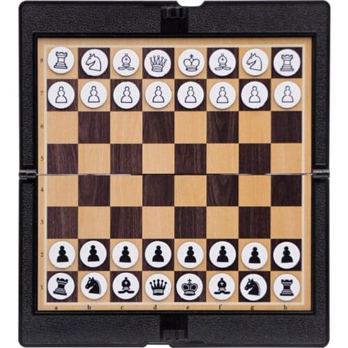 New-Mini Magnetic Chess Set Wallet Appearance Portable Folding Chessboard Board Games Party Gift International Chess
