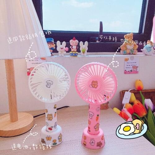 Cute New Portable Fan USB Charge Handheld Small Electric Fans Small and Cute Air Cooler Ventilateur Cooling Travel Outdoor