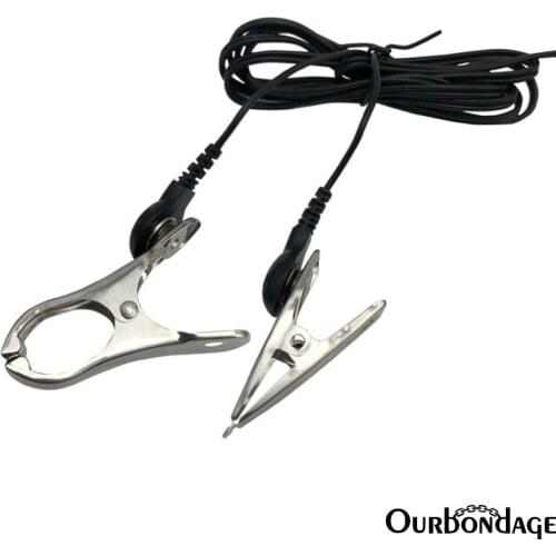 Ourbondage Stainless Steel 3 Types Electric Nipple Clamps Clips With Remote Control Adult Sex Toys For Women
