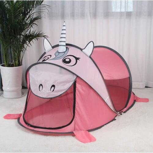 Childrens tent game house mosquito proof tent indoor and outdoor toy Castle Cartoon Animal Kids Play House