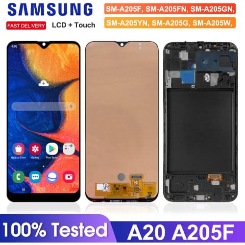 For Samsung Galaxy A20 A205 SM-A205F LCD Display Touch Screen Digitizer Replacement for Samsung A20 A205 A205F display screen