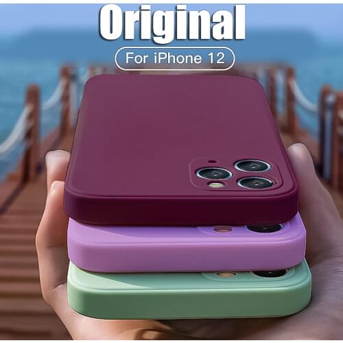 ASTUBIA Square Liquid Silicone Case For iPhone 11 12 Pro Max Mini Full Protector Case For iPhone XS MAX XR X 7 8 PLUS SE2 Cover