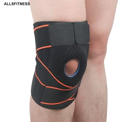 2Pcs Knee Joint Brace Support Adjustable Breathable Knee Stabilizer Kneepad Strap Patella Protector Orthopedic Arthritic Guard