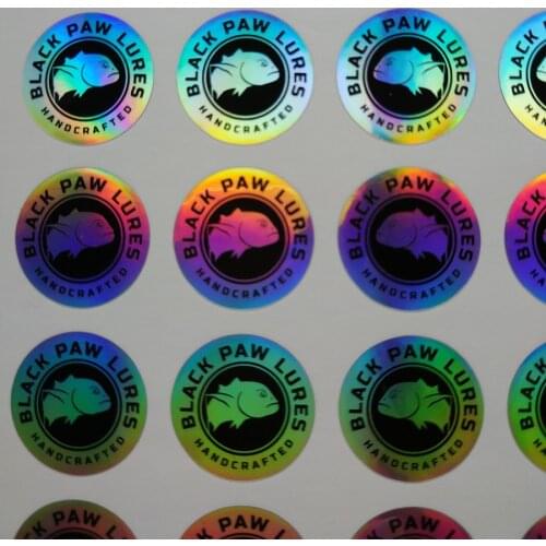 Self adhesive Plain holographic PP Film with sticker print customizing Label 25mm