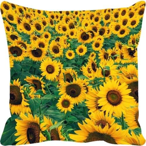 Modern Pattern 3D Sunflower Baby Pillow Case Household Decorative Printed Pillow Cover Floral Cojines Home Textile Pillowcases