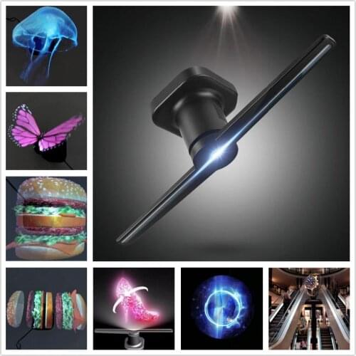 LED Universal Hologram Projector Portable Hologram Player 3D Holographic Dispaly Fan Unique Holographic Projector