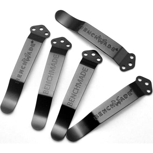 Griptilian Knife Titanium Pocket Clip - Black - 3 Holes Pocket Clips & Folding Knife Parts For Benchmade Pocket Clip