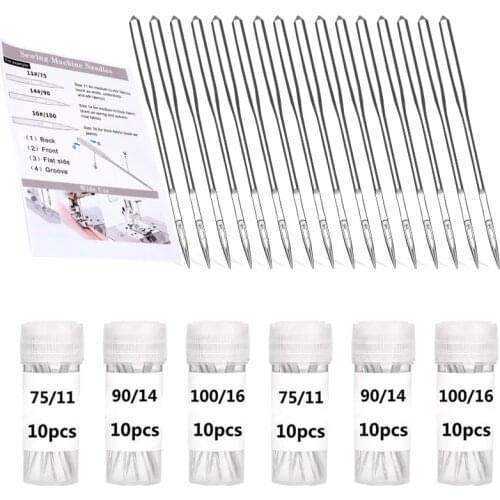 Nonvor Universal Household Sewing Machine Needles Assorted Home Packing Sewing Machine Needles 11/75 14/90 16/100 Accessories