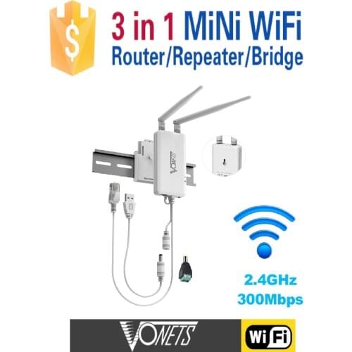 VONETS 2.4G Wireless to Wired Ethernet Bridge Wifi Router Hotspot Signal Booster RJ45 to Wifi Adapter Antenna Cable VAP11S