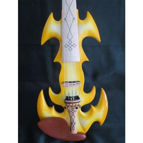 Yellow color crazy-1 SONG art streamline 5 string electric violin 4/4 #11156