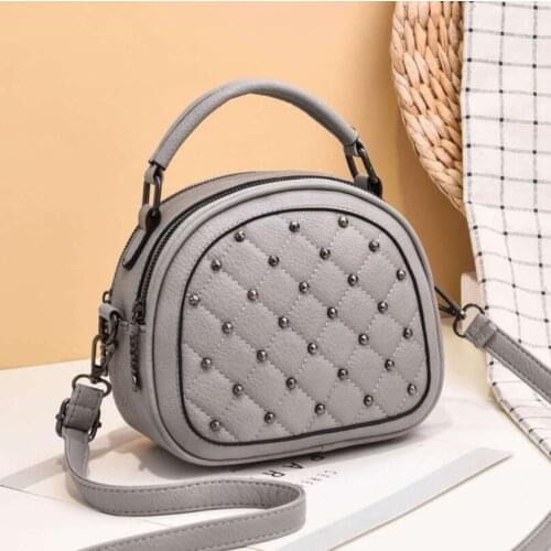 Women Leather Handbag Famous Designer rivet Ladies Shoulder bags Girl Clutch Diamond Crossbody Bag Flap Totes Top-Handle Bag