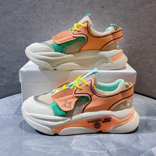 2021 NEW Spring and Summer New Net Celebrity Ins Super Fire Sneakers Tide Wild Mesh Breathable Feet Feet Shoes Women