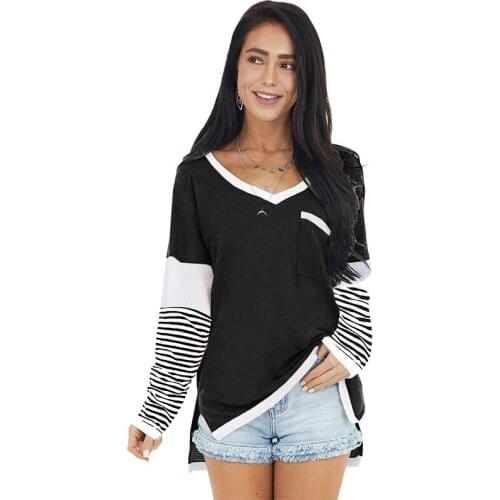 Woman Knitted Pullover Long Sleeve Striped Patchwork Tops Jumper For Women Female Office Lady Autumn Winter Clothing
