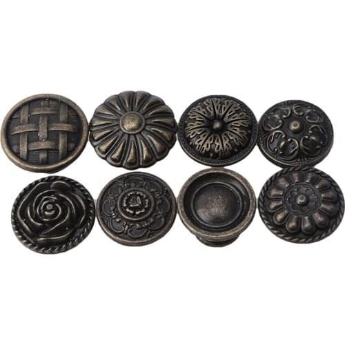 1Pc Antique Bronze Kitchen Cabinet Drawer Knobs Dresser Cupboard Wardrobe Furniture Pulls Handle Wooden Box Jewelry Box Knobs