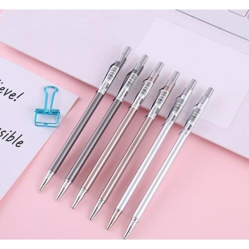 2pcs/lot Metal Mechanical Pencil 0.5mm/0.7mm Lead Refill Student Writing Stationery Automatic Pencils Office School Supplies