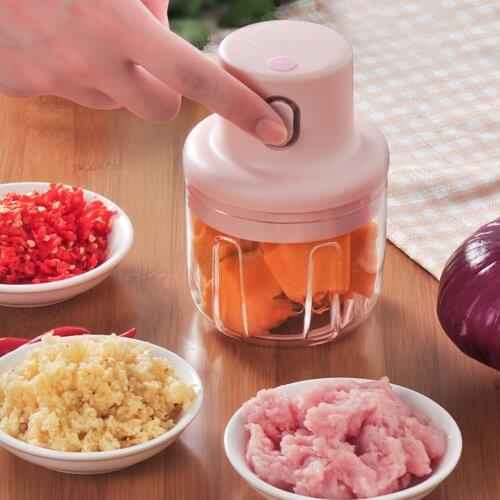 250ml Electric Food Processor Meat Grinder Shredder Garlic Ginger Chopper Blender Mini Crusher Chopper Meat Kitchen Accessories