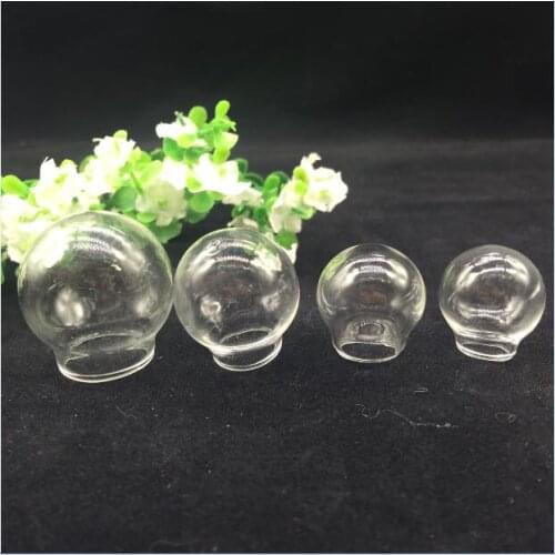 300pieces mixed Transparent 30x20mm 25x15mm 20x15mm 20x12mm hollow round glass globe charm vial pendant wish bottle jewelry