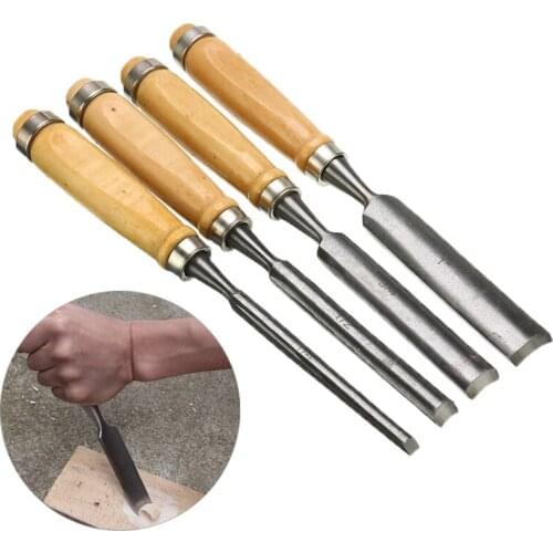 4pcs/set Woodcut Knife DIY Tools 6mm 12mm 18mm 24mm Engrave Hand Carving Wood Chisel Woodworking Graver