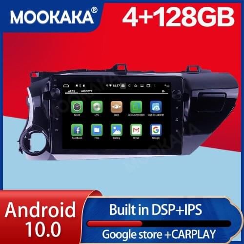 For Hilux 2016-2018 Car Multimedia Player GPS Navigation 128GB Android 10 Auto Radio Stereo Head Unit Audio Recorder
