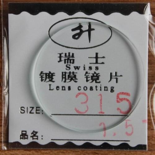 Freeshipping New flat glass watch crystal diameter 31.5 mm Thick 1.5mm