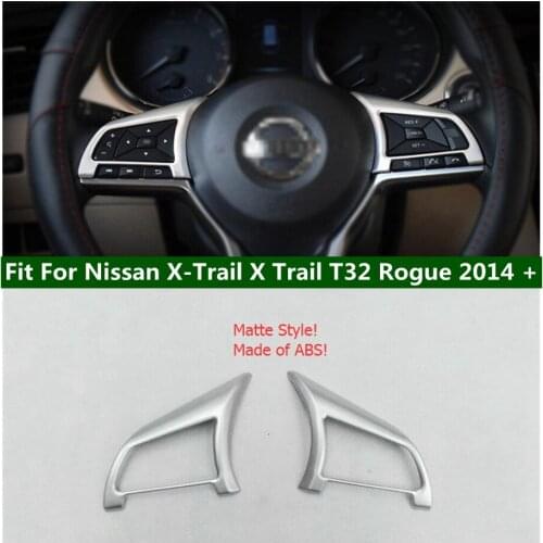 Lapetus Auto Steering Wheel Cover Trim Fit For Nissan X-Trail X Trail T32 Rogue 2014 - 2020 Matte / Carbon Fiber Look ABS