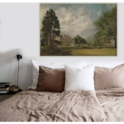 Citon John Constable《Malvern Hall,1821》Canvas Oil painting Artwork Poster Picture Backdrop Wall Decor Home Decoration