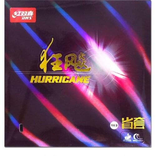 DHS Hurricane 3 Provincial table tennis rubber original pips-in DHS ping pong sponge