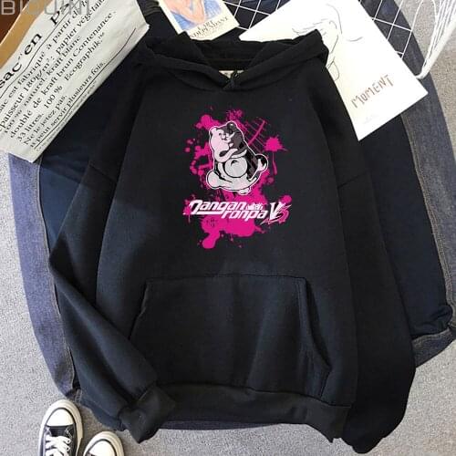 Hot Japanese Streetwears Men Danganronpa Hoodie Women Hip Hop Long Sleeve Graffiti Grunge Kawaii Aesthetic Clothes Unisex Korean