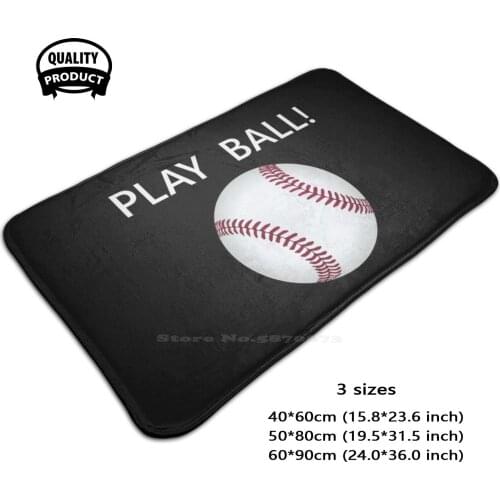 Play Ball! White Ii Soft Foot Pad Room Goods Rug Carpet Play Ball Baseball Sports Professional Sports College Sports College