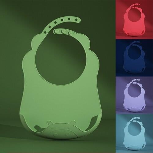 Soft Silicone Baby Bibs Waterproof Solid Color Baby Stuff Kids Baby Girl Boy Feeding Bibs BPA Free Soft Adjustable Children Bib