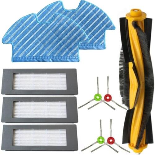 For Ecovacs Deebot Ozmo 900 Filter Brush Mop Cloth Set Vacuum Cleaner Parts Robot Vacuum Cleaner Roller Brush Side