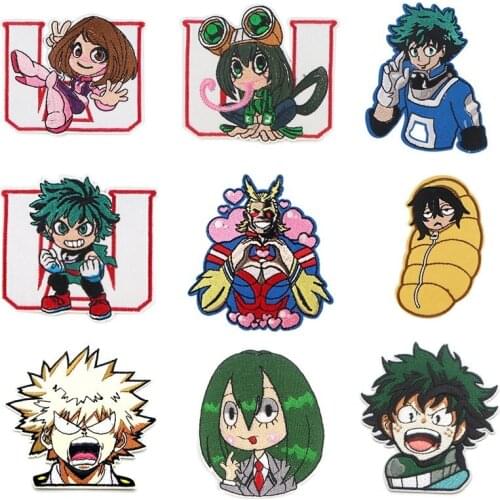 My Hero Academia patches Embroidery cartoon clothing stickers anime cartoon clothes patches Garment stickers embroidery stickers
