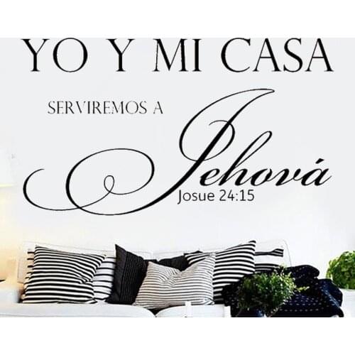 Spanish Quotes Wall Decals YO Y MI CASA Wall Stickers Vinyl Carved Letter Wallpaper Home Decor Living Room Kitchen Bedroom RU176