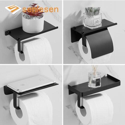 Senlesen Bathroom Toilet Paper Holder 304 Stainless Steel Tissue Box Holder(chrome/ brushed nickle / matte black )