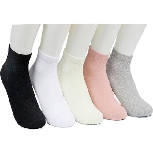 5 Pairs Women Sock Spring And Summer Cotton Durable Women Sock In The Tube Casual Cotton Small Fresh Breathable Women Cute Socks