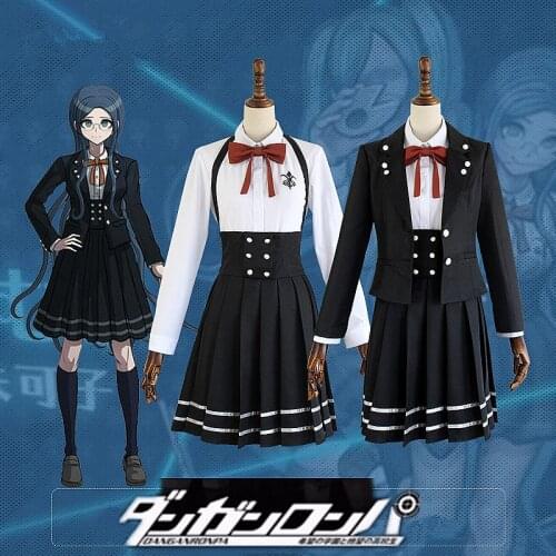 New Anime Danganronpa V3 Shirogane Tsumugi Original Edition JK Uniform Cosplay Costume Women Halloween Stocks Uniform full sets