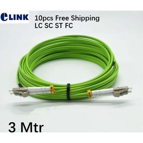 New Product 10pcs 3M OM5 Patchcords duplex fiber optic cable SC-SC LC-LC LC-SC FC-FC ST-ST LC-ST connector 1mtr ftth jumper