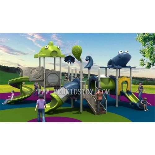 CE Approved Shipped to Bolivia Animal Theme Kindergarten Outdoor Playground With Four Different Slides