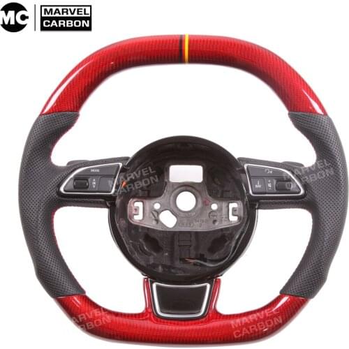 100% Real Carbon Fiber Steering Wheel for Au-di A1 A2 A3 A4 A5 R27
