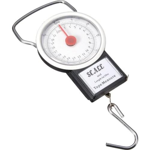 Portable Luggage Travel Scale Hanging Suitcase Hook 22kg 50lb Measuring Tape