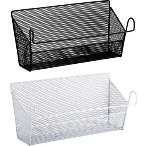 Bedside Storage Basket Dorm Room Bed Hanging Baskets Metal Mesh Desktop Corner Shelves Organizer Rack for Book Phones Home