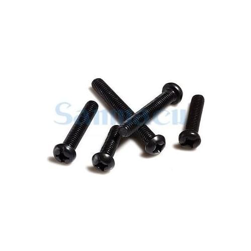 Qty100 M3 Phillips Pan Head Machine Screws Black Steel