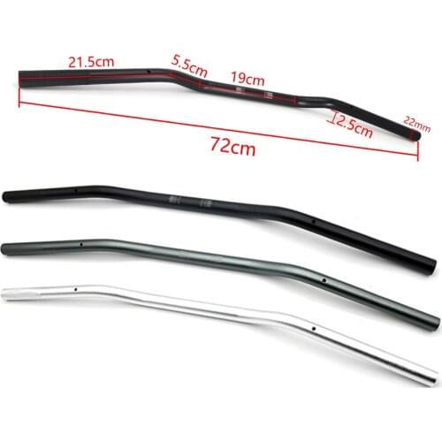 22mm Retro Motorcycle Handlebar Aluminum Alloy Motocross Steering Wheel Vintage Handle Bar For cafe racer pit dirt bike scooter