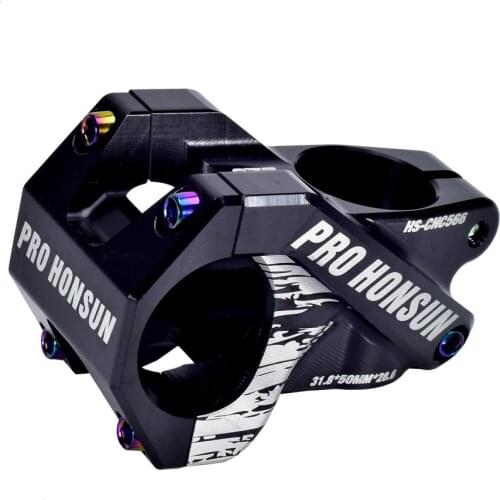 Mountain Bike Stem 50MM Colorful Ultra-light Aluminum Alloy Downhill Off-road Short Stem 31.8MM Bike Fork Stem