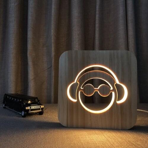 Modern Table Lamp Wooden Craft Lamp Customized Travel Commemorative Lamp
