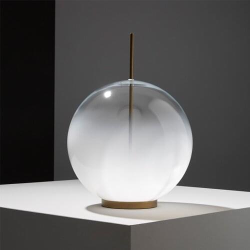 Light luxury modern minimalist gradient milk white ball table lamp study room living room coffee table table lamp