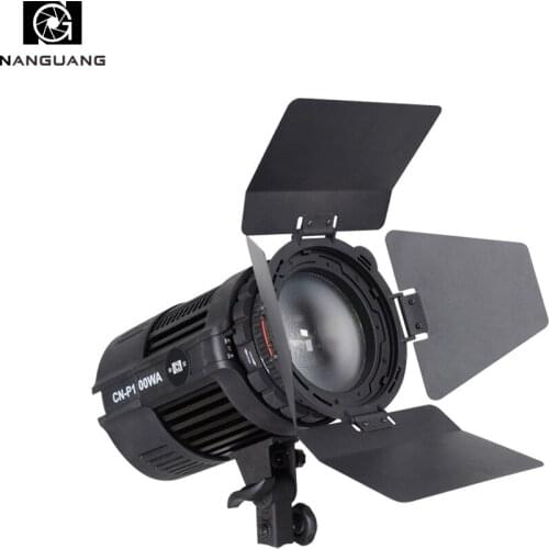 Nanguang 100W LED Studio Light CN-P100WA Fresnel Spotlight for Photography Video Studio+Barndoor