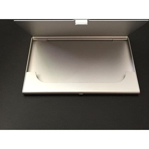 Ultra-thin Aluminum Alloy Business Card Holder Box Matte Storage Case Women Men Portable ID Credit Cards Container CUSTOM LOGO