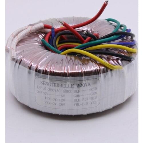 High Quality Transformer 300W 220V Toroid Transformer For Amplifier 28V-0-28V + 12V-0-12V + 6V
