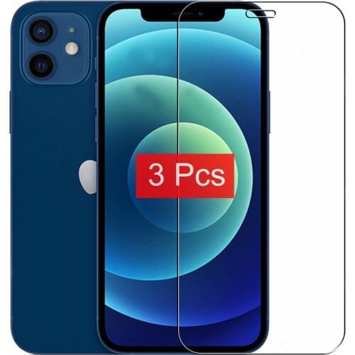 3Pcs Full Cover Tempered Glass For iPhone 12 Pro Max Glass For iPhone 12 Pro Screen Protector Protective Film iPhone 12 mini 5.4
